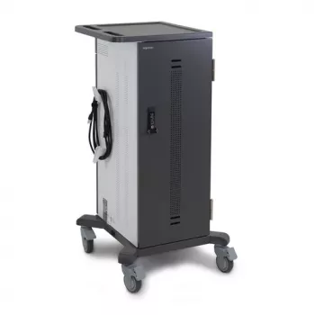 Ergotron YES35 Laadimiskäru 35 seadmele - Lukustatav, Hall/Valge, kuni 10-tolline ekraan