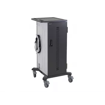 Ergotron YES35 Laadimiskäru 35 seadmele - Lukustatav, Hall/Valge, kuni 10-tolline ekraan