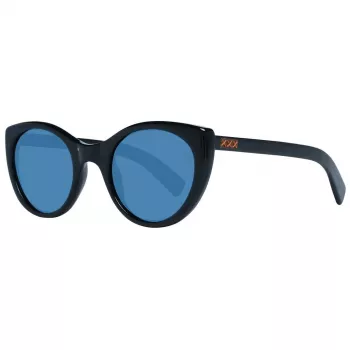ERMENEGILDO ZEGNA Unisex Päikeseprillid ZC0009-01V50 - Must atsetaatraam, hallid läätsed 50/23/145 mm
