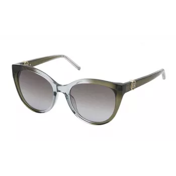 ESCADA Women's SESD87-550C44 Butterfly Sunglasses - Brown Havana, Gradient Brown Lens, 55/20/140 mm