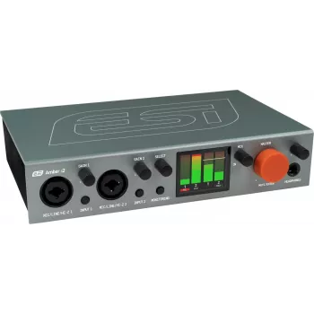 ESI Amber i2 24-bit/192 kHz USB-C heliliides 2 mikrofoni/liini/instru mendi sisendiga ja +48V fantoomtoitega