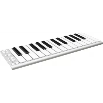 ESI Xkey 25 USB MIDI kontrollerklahvistik - 25 tundlikku klahvi, polüfooniline aftertouch, harjatud alumiinium, üliõhuke, hõbedane