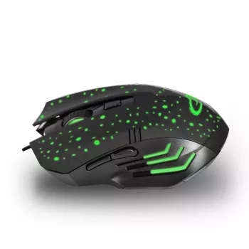 Esperanza EGM212 Juhtmega optiline mänguhiir, 2400 DPI, 6 nuppu, USB, paremakäeline, must