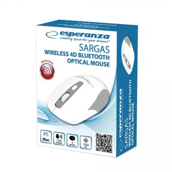 Esperanza EM130W juhtmevaba Bluetooth 4D hiir, valge