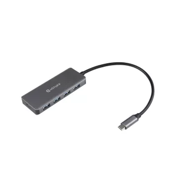ESTUFF ES623007 USB-C laadimisjaotur 165W GaN 4-pordine toiteedastus kosmosehall