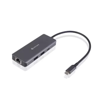 ESTUFF ES623013 USB-C 6-in-1 Mobile Hub, 4K HDMI, 2x USB-A, 100W PD, Aluminium, Grey