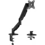 eSTUFF üksik gaasvedruga monitori kinnitus GLB227011 - lauaklambriga ja läbiviiguga, 17-32 tolli, 2-9kg, VESA 75/100, must