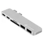 eSTUFF USB-C Slot-in Hub Pro hõbedane (ES84122-SILVER)