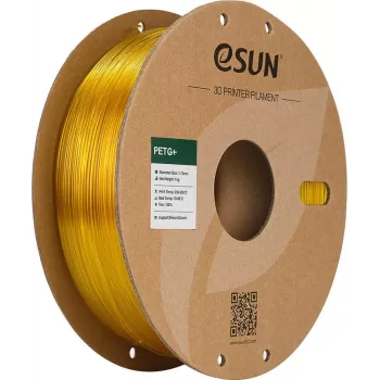 ESUN PETG+ 1,75mm poolläbipaistev kollane 1kg paberrull 3D-printeri filament PETG+175T-Y1P1