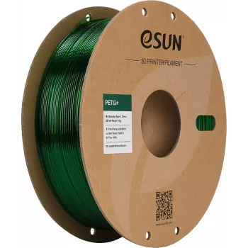 ESUN PETG+ 1,75mm läbipaistev roheline 1kg paberrull 3D-printeri filament PETG+175T-G1P1