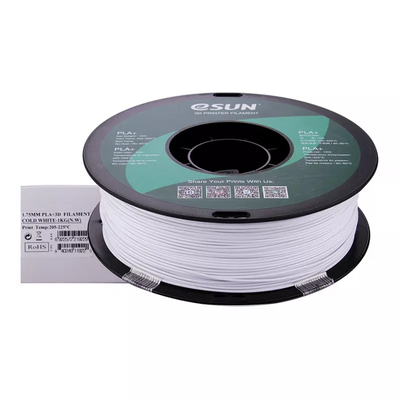 ESUN PLA+ 1,75mm Külmvalge 1kg 3D-printeri filament