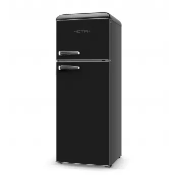 ETA Storio Retro Combi Külmik-Sügavkülmik, 215L Kokku, 170L Külmik, 45L Sügavkülmik, Vabaltseisev, Must, Energiaklass E, 38dB