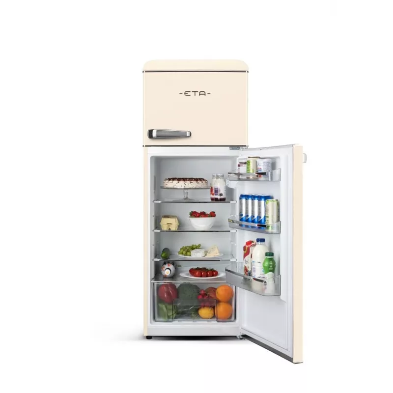 ETA Storio Retro ETA253390040EN Vabaltseisev külmik-sügavkülmik, 215L kogumaht, beež, energiaklass E, 38dB