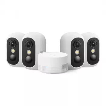 Eufy eufyCam C35 4K juhtmevaba turvakaamera päikesepaneeliga, värviline öövaatlus, IP67, 8x suum, 100dB sireen, valge