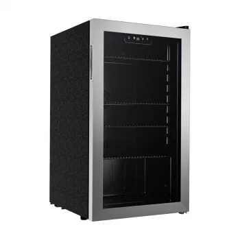 EUHOMY BR001 Joogikülmik 126 purki 3,2 cu ft Kompressorjahutus Must Roostevaba teras