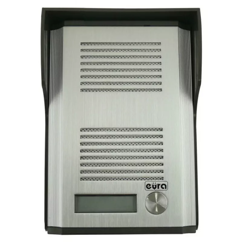 EURA ADP-44A3 (RL-3203D) Audio Intercom System - 2-juhtmeline, ühepereelamu, valge sisekõneleja, hõbedane välipaneel
