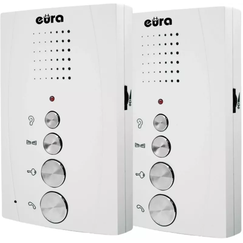 EURA ADP-51A3 DIFESA 1-pere audiouksekontorisüsteem 2 kõneaparaadiga, valge
