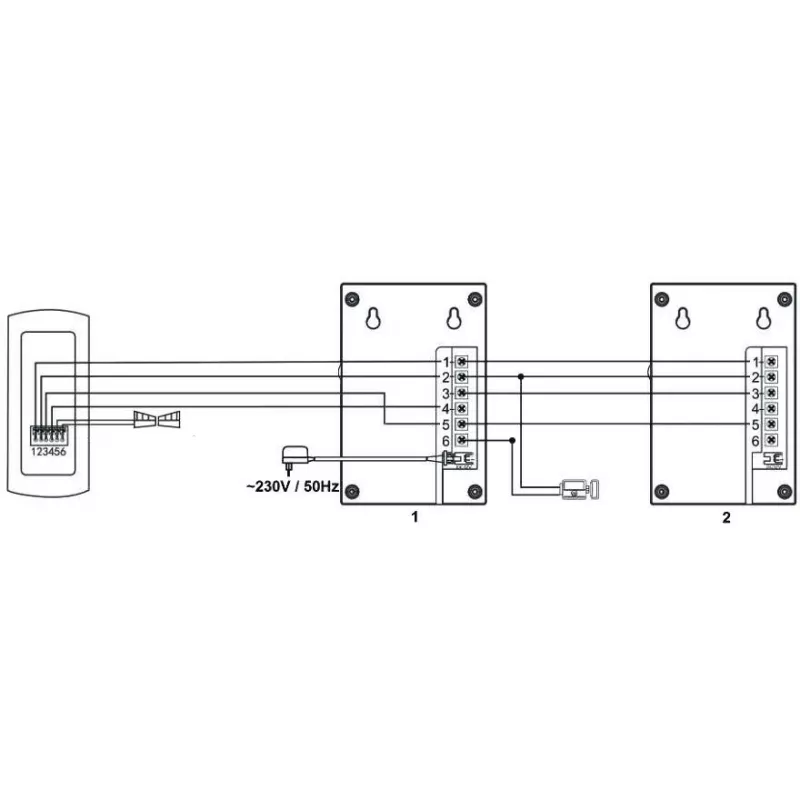 EURA ADP-51A3 DIFESA Audio uksefonikomplekt - 1 pere, 2 toru, intercom, grafiit