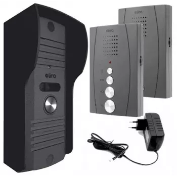 EURA ADP-51A3 DIFESA Audio uksefonikomplekt - 1 pere, 2 toru, intercom, grafiit