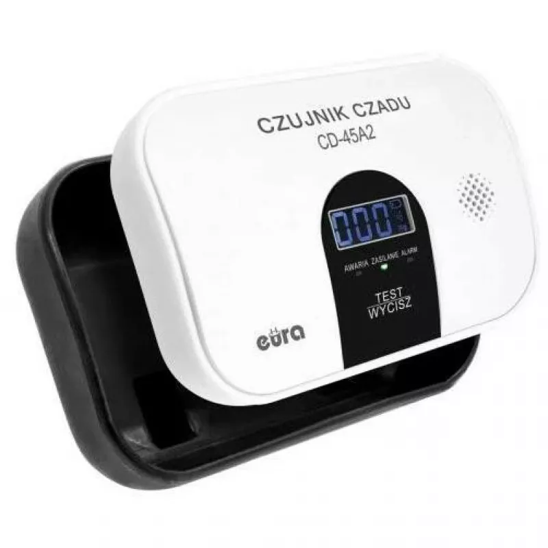 EURA CD-45A2 Vabaltseisev Süsinikmonooksiidi Detektor, Patareitoitega, LCD-ekraaniga