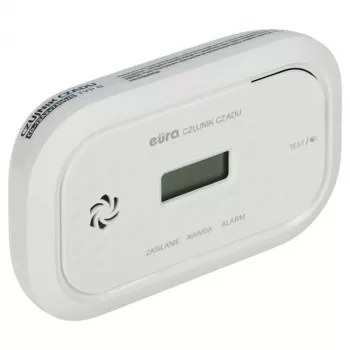 EURA CD-72A2/B vingugaasiandur LCD-ekraaniga, elektrokeemiline andur, 85 dB alarm, EN 50291-1 sertifitseeritud