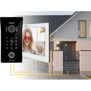 EURA VDP-99C5 Video Intercom, 7-tolline puuteekraan, WiFi, RFID, Tuya, valge