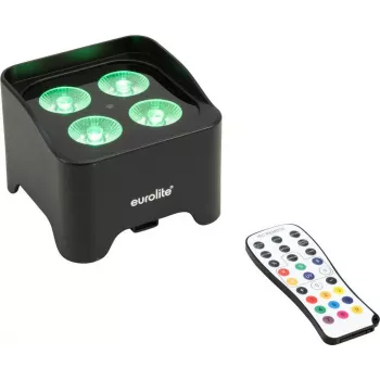 EUROLITE AKKU Mini UP-4 QCL Spot MK2 RGBW valgusti - traadita, 9h aku, 4x4W LED