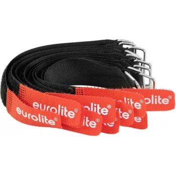 EUROLITE AW-20 takjakinnitustega kaablivitsad 20x180mm must/punane 10-pakk