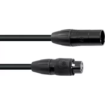 EUROLITE DMX-kaabel SEC-1 IP65 3-pin 15m must väliskasutuseks