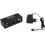 EUROLITE DXT-ME PRO DMX ühendaja 2x3-pin XLR sisend 1x3-pin XLR väljund, HTP/LTP/Merge režiimid, 512 kanalit, metallkorpus, 9-12V DC 70064868