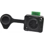 EUROLITE IP XLR komplekt 5-kontaktilised isane/emane pistikud, IP65, pressitud tsink, jootekontaktid, must 30208439