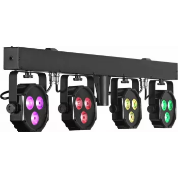 EUROLITE LED KLS-402 kompaktne valgustuskomplekt AIR 4x RGB/WW prožektorid AirW juhtmevaba