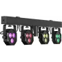 EUROLITE LED KLS-402 kompaktne valgustuskomplekt AIR 4x RGB/WW prožektorid AirW juhtmevaba
