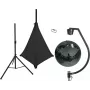 EUROLITE peegelkuuli komplekt 50cm must koos alusega ja musta kattelooriga 20000709