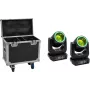 EUROLITE komplekt 2x LED TMH-B120 Hypno liikuv pea Beam + Flightcase ratastega