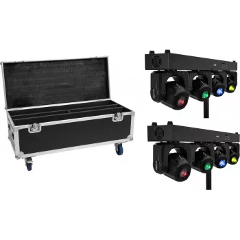 EUROLITE komplekt 2x LED TMH Bar S120 liikuvad pead + ratastega flightcase