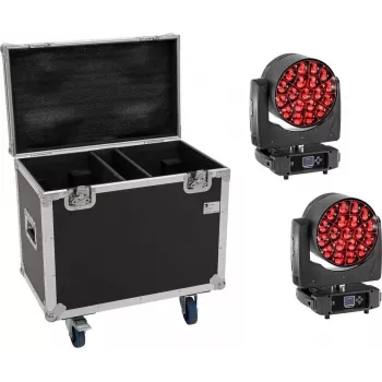 EUROLITE komplekt 2x LED TMH-H380 Beam/Wash/Flower efektiga liikuvpea koos flight case'iga