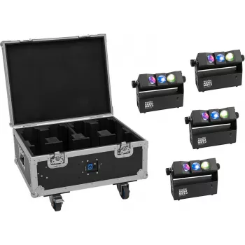 EUROLITE komplekt 4x AKKU MBT-3 Spot MK2 LED valgusti + Flightcase ratastega ja laadimisfunktsiooniga