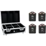 EUROLITE komplekt 4x AKKU TL-3 QCL RGB+UV sõrestikvalgustid + kohver laadimisfunktsiooniga 20000854