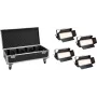 EUROLITE komplekt 4x LED PLL-576 CW/WW paneel + ratastega kohver DMX 576 LED 3000-6000K