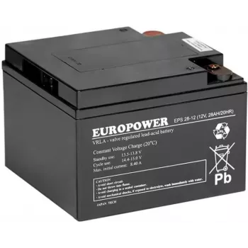 Europower AGM Aku EPS Series 12V 28Ah (8-12 aastat eluiga)