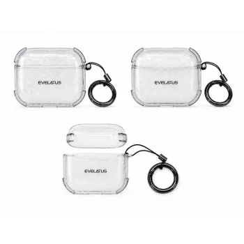 Evelatus Apple AirPods Pro TPU kaitsekate Shine Transparent