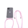 Evelatus Apple iPhone 11 Pro Max Silicone Transparent Case with Necklace TPU Strap Transparent