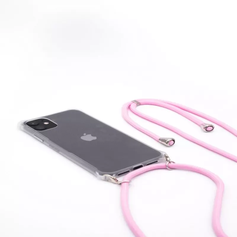 Evelatus Apple iPhone 11 Pro Silikoonist läbipaistev ümbris kaelarihma TPU rihmaga, läbipaistev