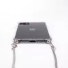 Evelatus Apple iPhone 11 Silikoonist läbipaistev kaelarihma TPU rihmaga hõbedane