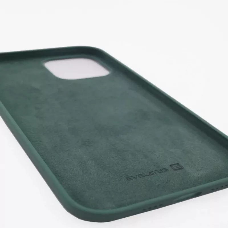 Evelatus Apple iPhone 12 Pro Max Premium pehme puudutusega silikoonümbris männiroheline