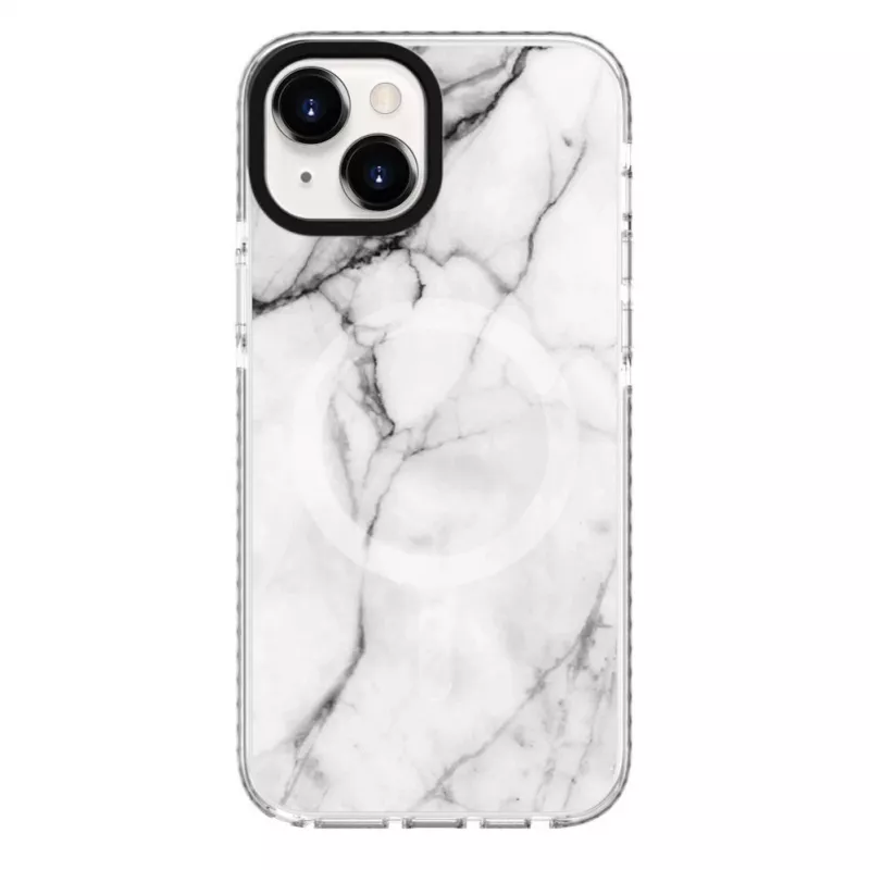 Evelatus Apple iPhone 15 Plus PC+TPU ümbris MagSafe'iga - Kohandatud marmorvalge