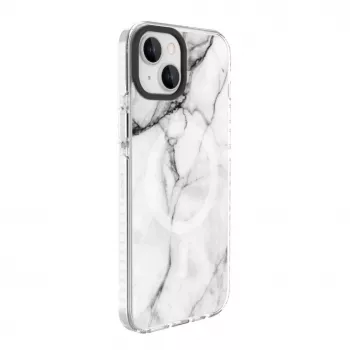 Evelatus Apple iPhone 15 Plus PC+TPU ümbris MagSafe'iga - Kohandatud marmorvalge