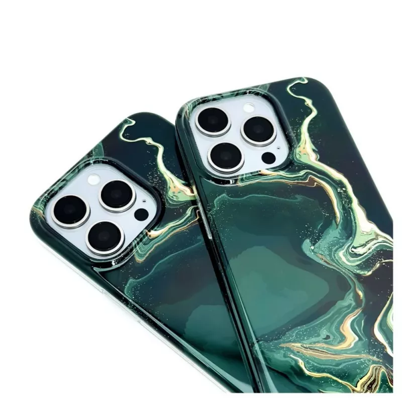 Evelatus Apple iPhone 15 Pro PC ümbris eritellimusel trükitud marmor tumeroheline