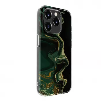 Evelatus Apple iPhone 15 Pro PC ümbris eritellimusel trükitud marmor tumeroheline